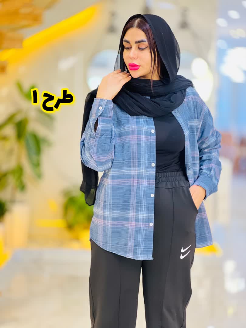 شومیز چهارخانه 2096